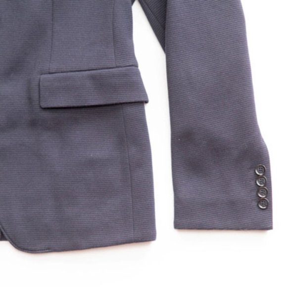 HUGO BOSS Black Rodd Striped Blue Regular Soft Blazer - Picture 4 of 9